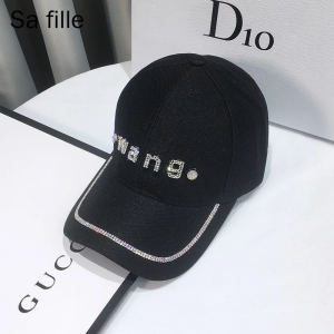Luxe Wang Hat, Black with Rhinestones