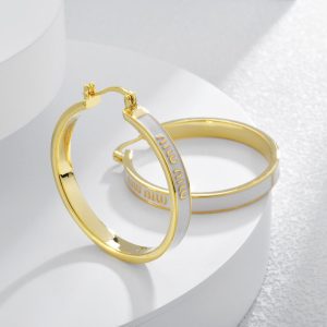 French Luxe Gold-Plated Earrings – White and Gold